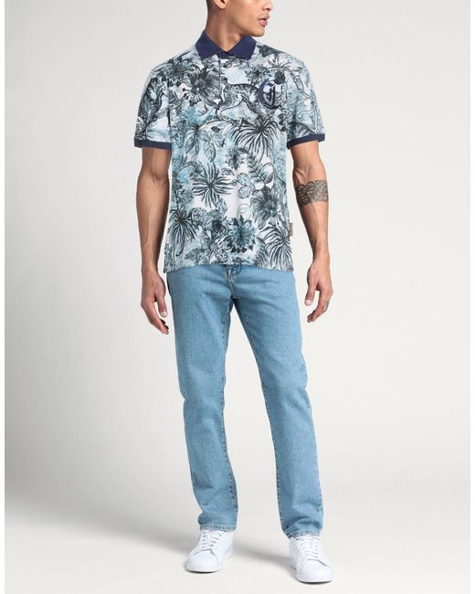 Just Cavalli Blue Polo Shirt for men