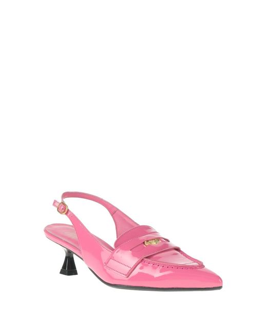 Ovyè Pink Fuchsia Pumps Leather