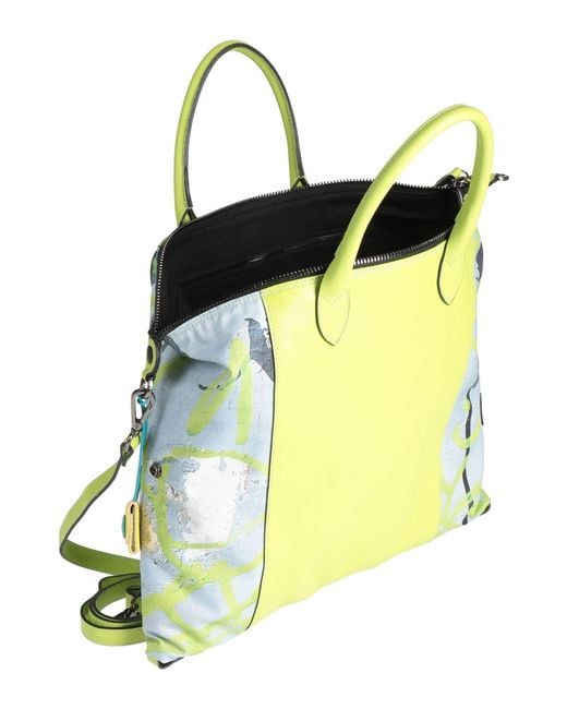 Gabs Yellow Lime Handbag Calfskin, Polyamide