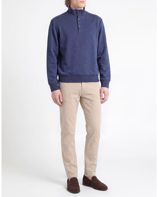 Canali Blue Sweatshirt Cotton, Elastane for men