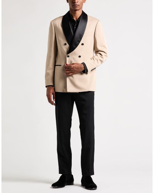 Brunello Cucinelli Natural Blazer Silk for men