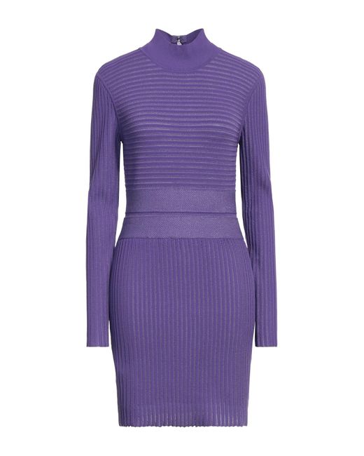 Hervé Léger Purple Mini-Kleid