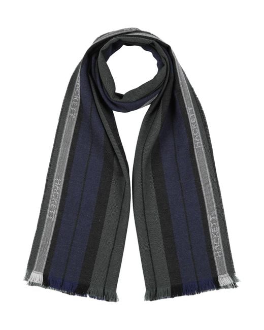 Hackett Blue Scarf Wool for men