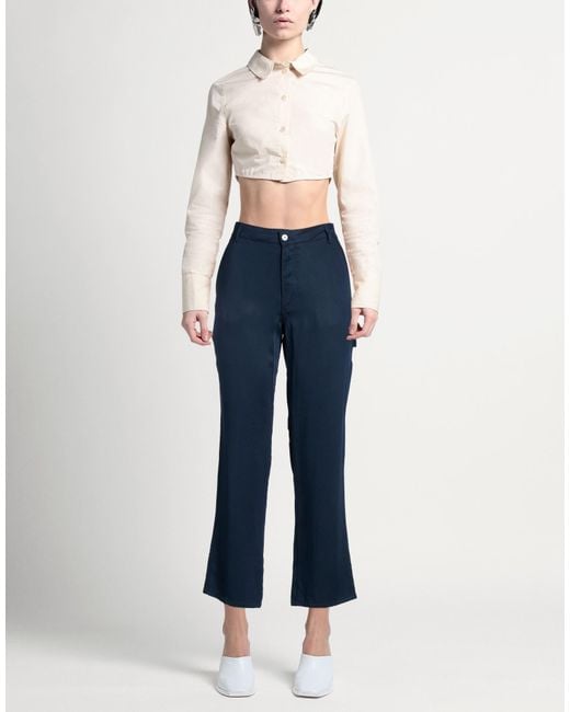 DONNI. Blue Pants Lyocell