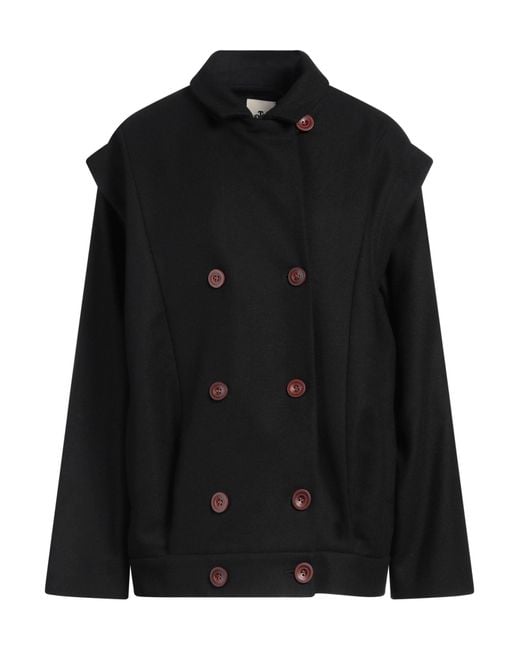 THE GARMENT Black Coat Recycled Wool, Polyamide, Cashmere