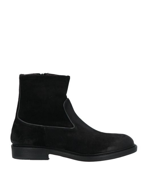 Musto Black Ankle Boots Leather for men