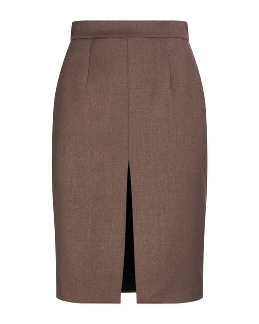 Nineminutes Brown Midi Skirt