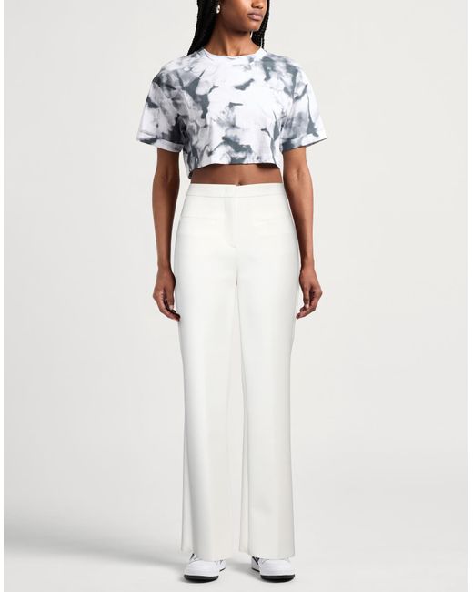 MSGM White Pants Polyester, Viscose, Elastane