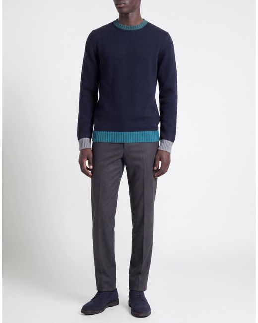 Irish Crone Blue Midnight Sweater Wool for men