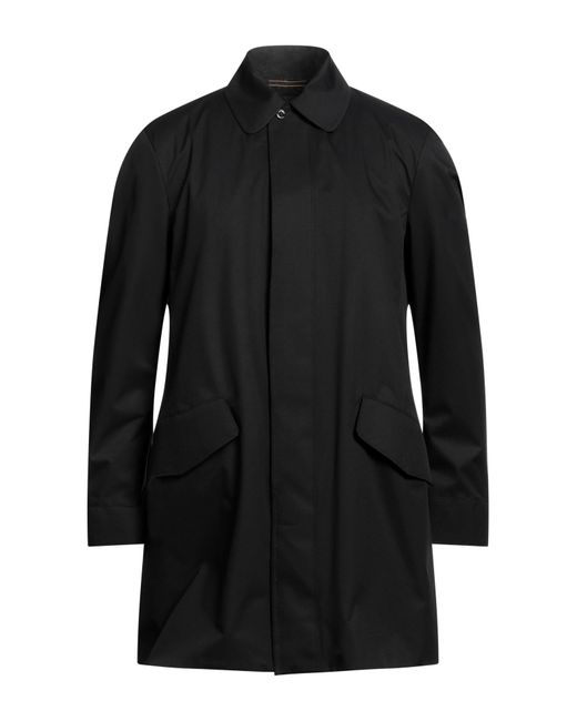 Moorer Black Overcoat & Trench Coat Polyester, Polyurethane for men