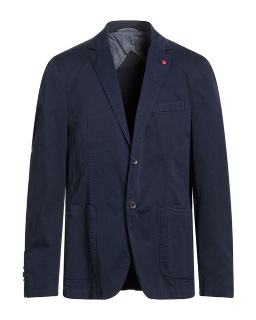 BRAND WAY OF LIFE Blue Blazer Cotton, Elastane for men