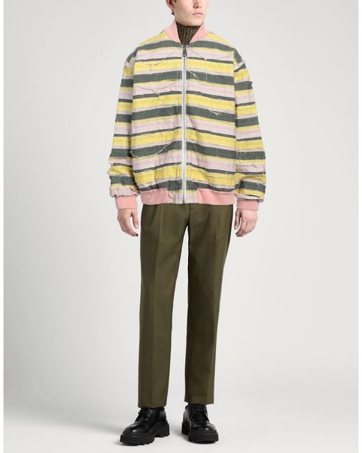 Khrisjoy Yellow Denim Outerwear Cotton, Polyester, Polyamide, Elastane for men