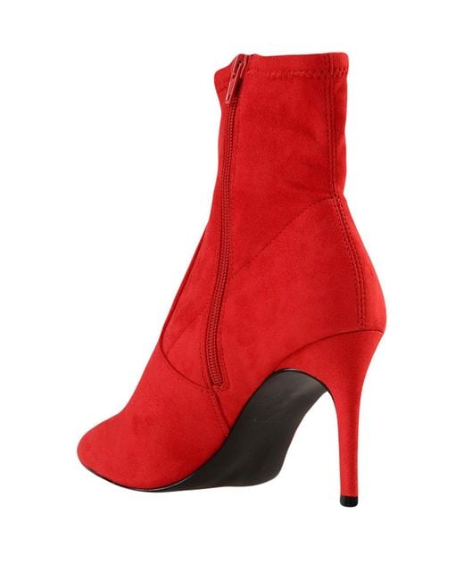 steve madden red ankle boots