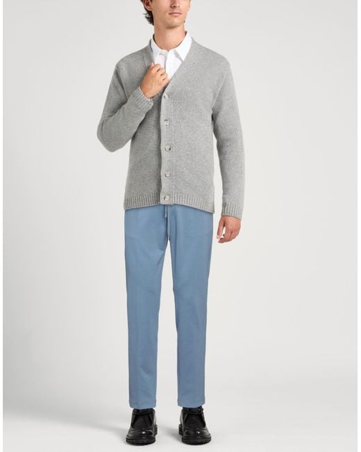 Paolo Pecora Blue Pants Viscose, Polyamide, Elastane for men