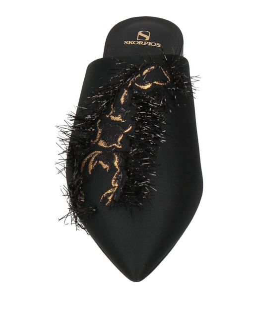 Skorpios Black Mules & Clogs