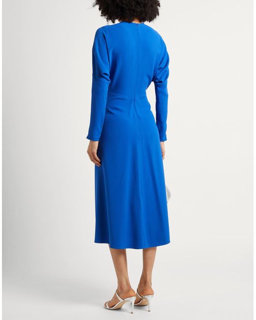 Victoria Beckham Blue Midi Dress