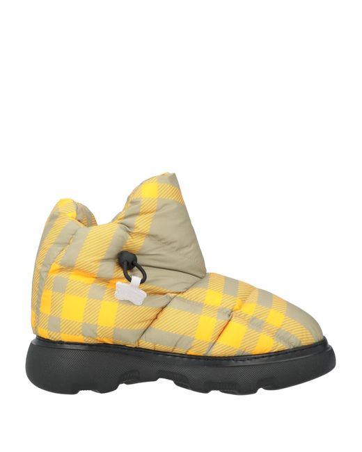 Burberry Yellow Check Drawstring Pillow Padded Ankle Boots, Brand Size 45.5 Us for men
