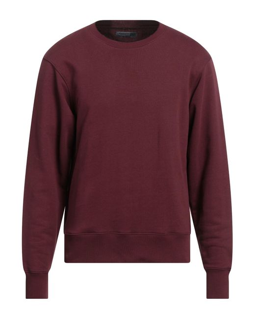 Messagerie Red Burgundy Sweatshirt Cotton for men