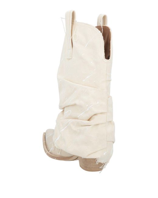 R13 White Ankle Boots