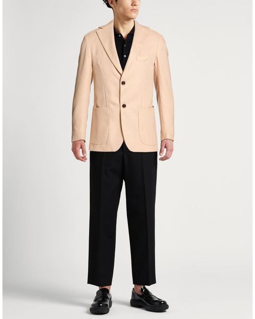Takeshy Kurosawa Natural Sand Blazer Polyester, Viscose, Wool, Elastane for men