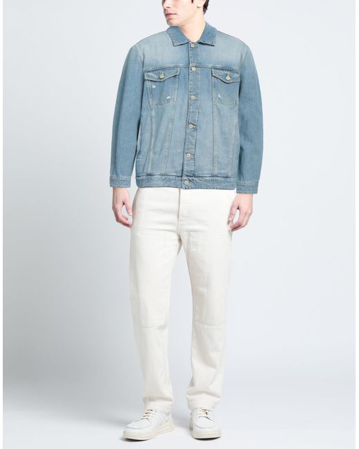 Dondup Blue Denim Outerwear for men