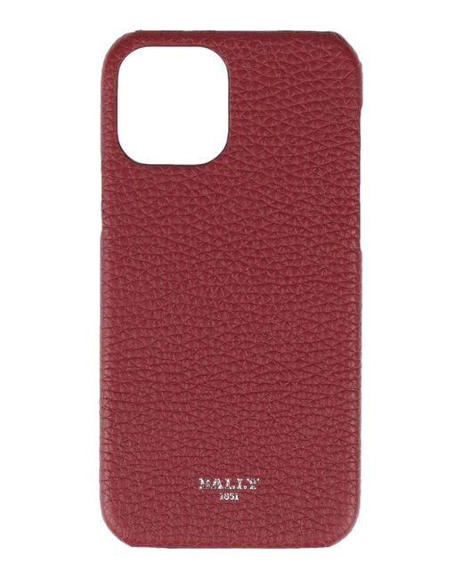 Bally Red Burgundy Covers & Cases Calfskin