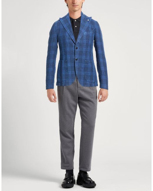 L.b.m. 1911 Blue Blazer Linen for men
