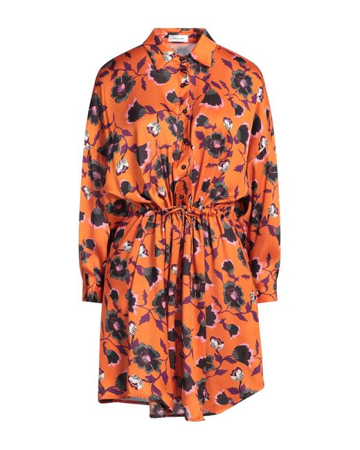 Replay Orange Mini Dress Polyester