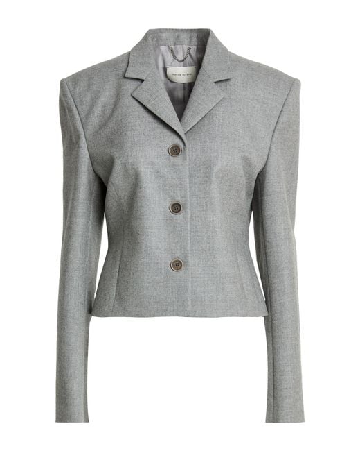 Magda Butrym Gray Blazer Cashmere, Elastane