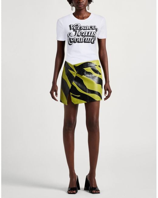 Versace Jeans Couture White Crystal-Embellished Cotton Crewneck T-Shirt