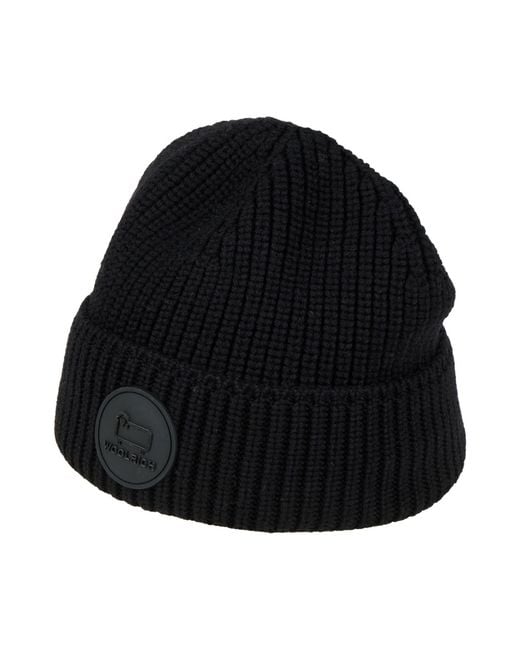 Woolrich Black Hat Virgin Wool for men