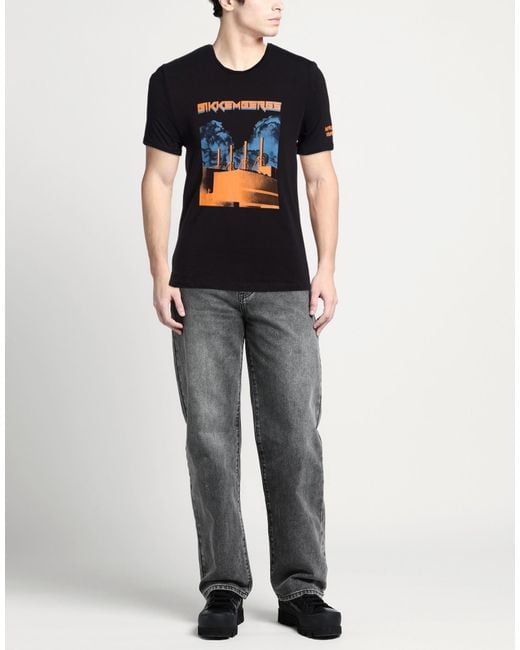 Bikkembergs Black T-Shirt Cotton, Elastane for men