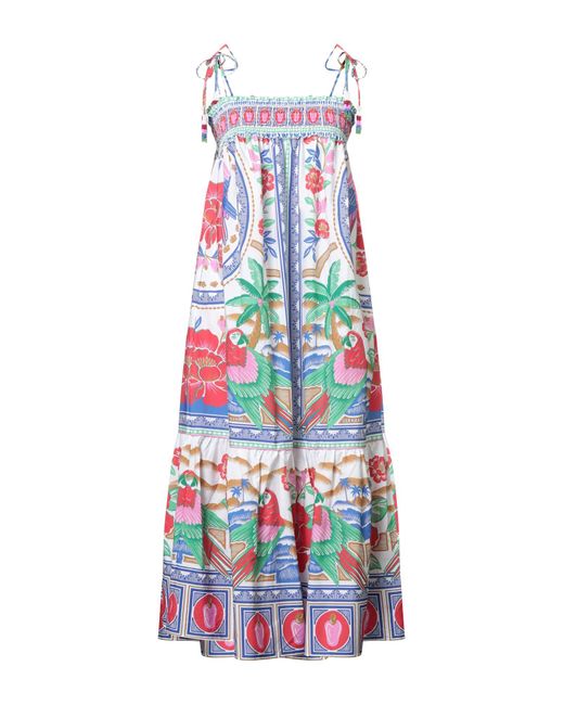 Farm Rio White Midi-Kleid