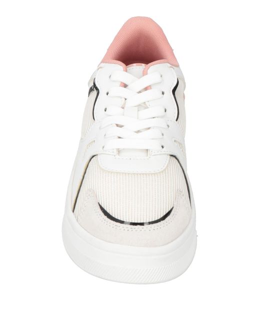 ARMANI EXCHANGE Natural Sneakers Polyester, Polyurethane Coated, Cow Leather