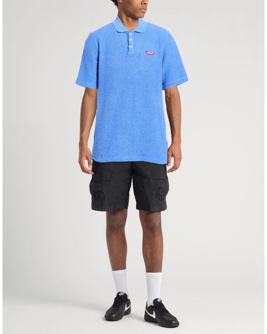 DSquared² Blue Polo Shirt Cotton for men