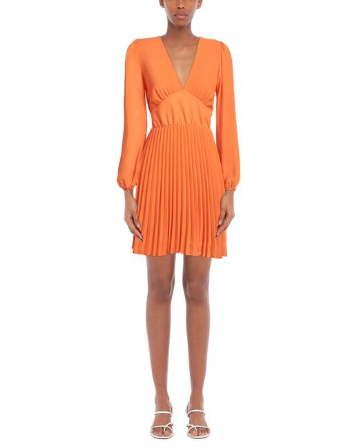 Berna Orange Mini Dress Polyester