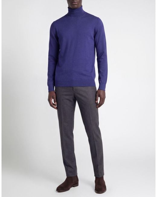Alpha Studio Blue Turtleneck for men