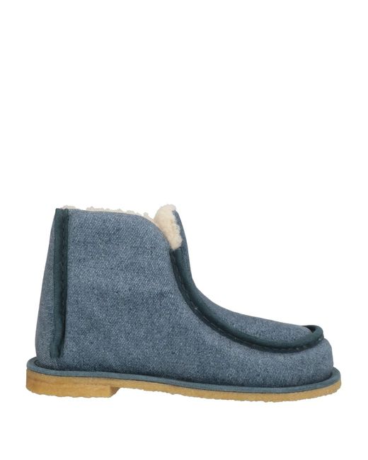 J.W. Anderson Blue Ankle Boots Textile Fibers