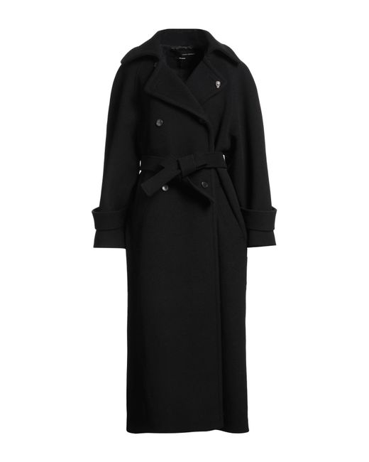 Isabel Benenato Black Coat Virgin Wool, Polyamide