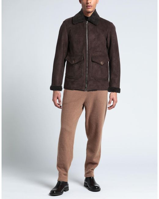 FRONT STREET 8 Brown Shearling & Teddy for men