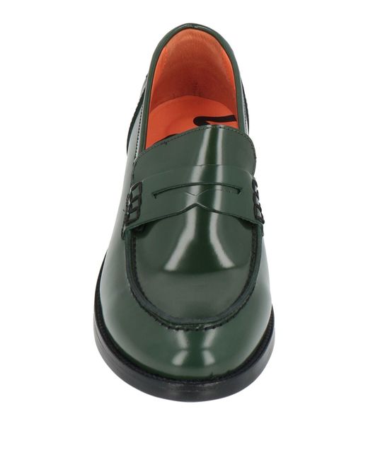 Lemarè Green Dark Loafers Leather