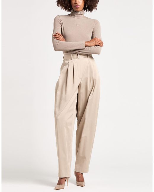 Pinko Brown T-Shirt Viscose, Nylon, Cashmere, Elastane