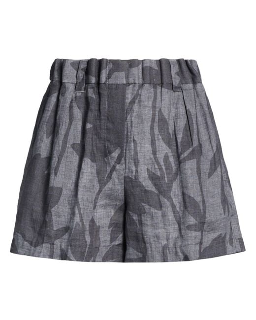 Brunello Cucinelli Gray Shorts & Bermuda Shorts