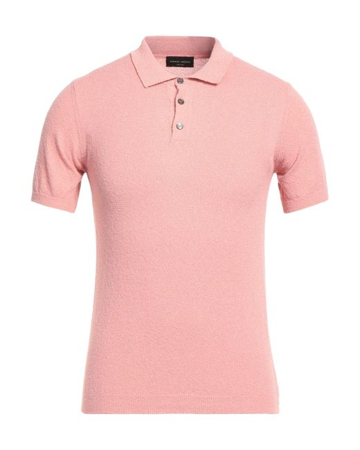 Roberto Collina Pink Pastel Sweater Cotton, Polyamide for men