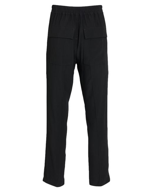 Rick Owens Black Pants Viscose, Acetate for men