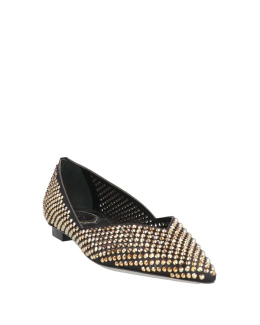 Rene Caovilla Gray Ballet Flats