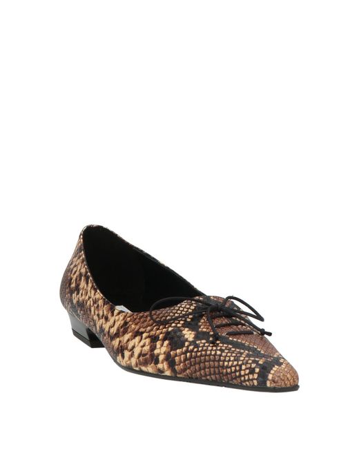 Ras Brown Ballet Flats Leather