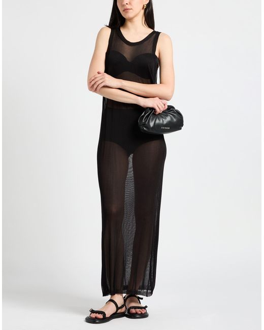 Isabel Benenato Black Maxi Dress Viscose