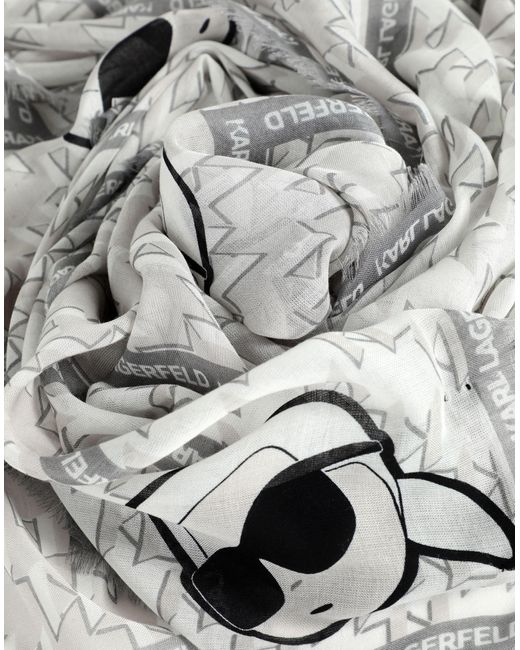 Bufanda Karl Lagerfeld de color Gray
