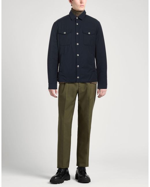 Eleventy Blue Jacket Wool, Polyamide, Sheepskin for men